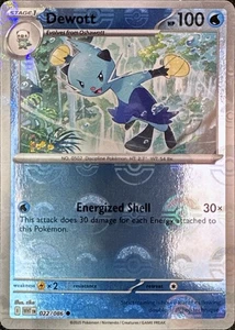 Juego de cartas coleccionables Pokémon Dewott (patrón Poke Ball) 022/086 SV: llamarada blanca común - Imagen 1 de 1