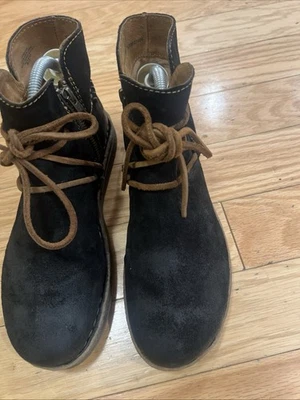 Born Tarkiln Ankle Boots Black Suede Side Zip Cork/Rubber Outsole Comfort SZ 10 - Image 1 of 4