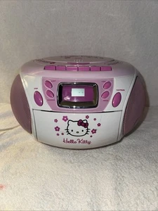 Vintage Hello Kitty CD Boombox Cassette Player AM/FM Radio KT2028A For Parts - Picture 1 of 8