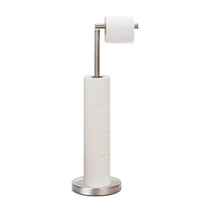 Toilet Paper Holder Stand, Sturdy Floor Standing Tissue Roll Holder for 5 Toi... - Picture 1 of 7