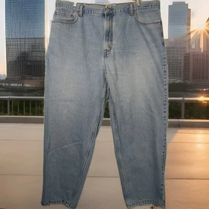 Vintage Levis 560 Jeans Herren 44x30 Blau Comfort Fit Tapered Baggy Light Wash Y2K - Bild 1 von 16