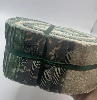 Quiltologie Jungle Safari Animal Print Theme (Tiras) 100% Algodón, Nuevo 40 Piezas D1 Foto 1 de 3