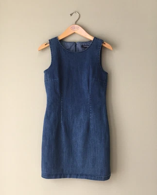 Vestido vaquero para mujer talla 2 P sin mangas Y2K lápiz cambio Chadwick's Of Boston Foto 1 de 4