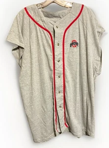 Pro Edge Ohio State Sleeveless Button Up Baseball Jersey - Vtg - Men’s XL - Picture 1 of 8