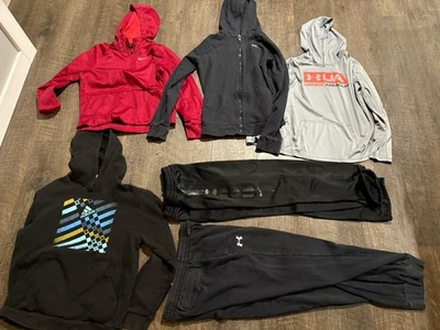 Lot Of 6 Clothes Boys Youth XL Nike Adidas Under Armour - Hoodie Pants Shirt - Image 1 of 4