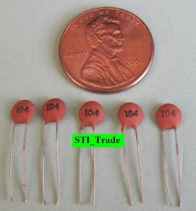 100nf - 0.100 uf 50V Guitar Tone Capacitor (3 Pcs) Great Sound! ON SALE!! - Picture 1 of 1