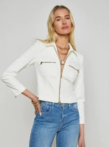 NUEVA L'Agence Calianna Camisa Chaqueta Blanca 6 - Imagen 1 de 5