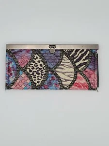 Billetera de cierre a presión Chuns de moda para mujer con textura púrpura/rosa/azul - Nueva sin etiquetas - Imagen 1 de 4