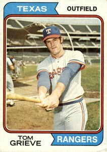 1974 Topps Texas Rangers Baseball Card #268 Tom Grieve - EX