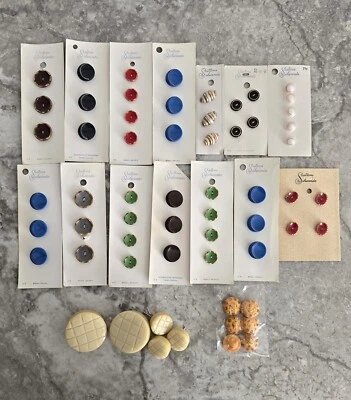 Gran LOTE De Colección Botones de Costura Por Schwanda W. Alemania Vidrio Art Deco Nuevo de Lote Antiguo  Foto 1 de 4