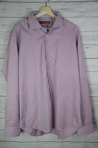 Georg Roth Los Angeles Unique Red White Front Button Dress Shirt XL NWT - Picture 1 of 4