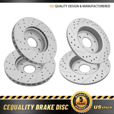 For Ford C-Max 2013 2014 2015 2016 - 2018 Front & Rear Drilled Disc Brake Rotors Foto 1 de 4