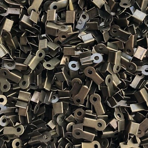 100X Bronze Flat Folding Crimp Connector DIY Jewellery Cord End 9x4mm Findings - Picture 1 of 5