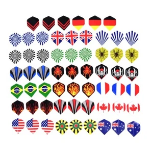60pcs Dart Flights In 20 Kinds Of Patterns Darts Fin Feather Accessory - Picture 1 of 1