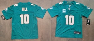 YOUTH Miami Dolphins #10 Tyreek Hill Stitched F.U.S.E. Aqua Jersey w/CPT Patch - Picture 1 of 3