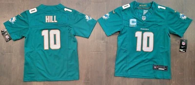 YOUTH Miami Dolphins #10 Tyreek Hill cosido F.U.S.E. Jersey Aqua con parche CPT Foto 1 de 3