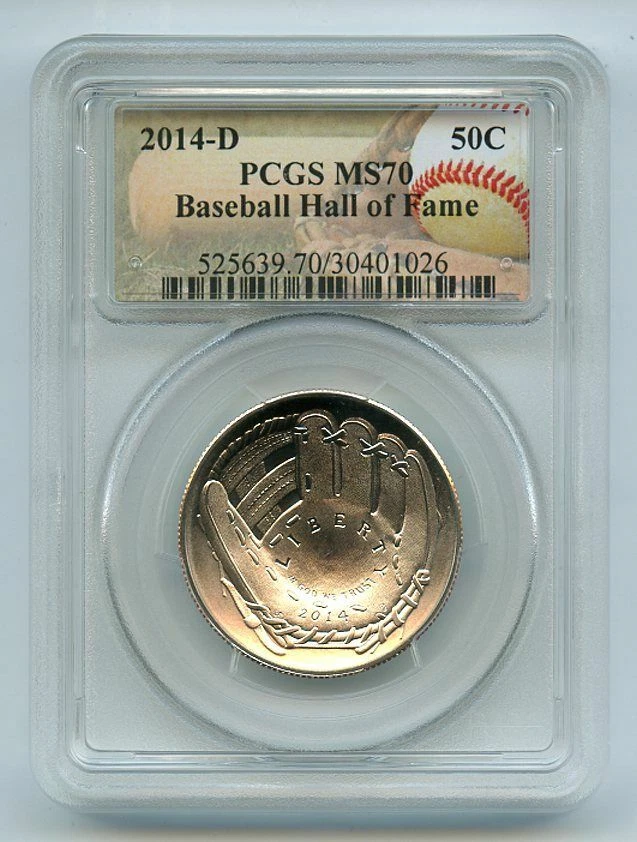 2014 D 50C Commemorative Baseball Hall of Fame HOF PCGS MS70 - Image 1 of 1
