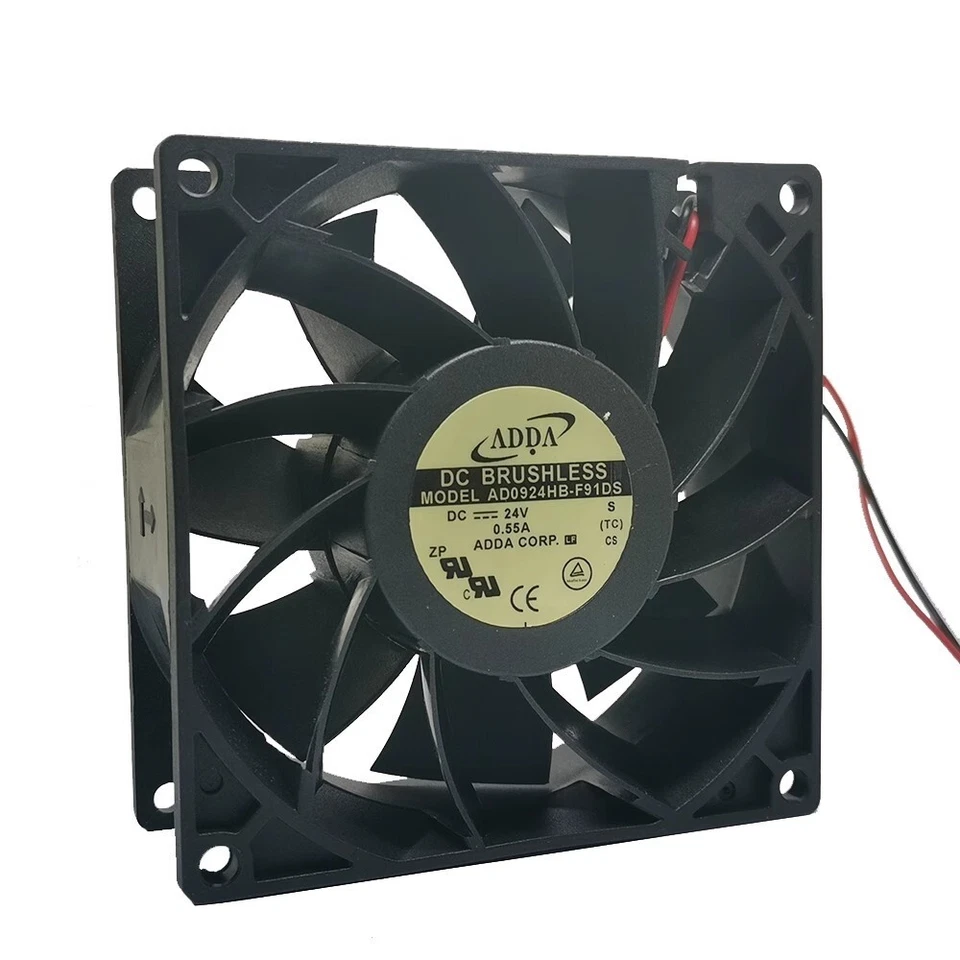 AD0924HB-F91DS 9038 9CM DC24V 0.55A Two wire high air volume cooling fan - Image 1 of 4