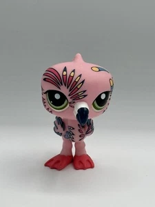 Littlest Pet Shop Flamingo LPS #1438 Pink Post Card Tattoo Feathers - Picture 1 of 6