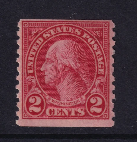 1929 Washington 2c carmine COIL Sc 599A Type II  MNH single CV $240 Cover