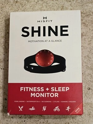 Misfit Shine Reloj Inteligente Rojo Fitness Monitor de Sueño Podómetro Bluetooth Con Caja Foto 1 de 4