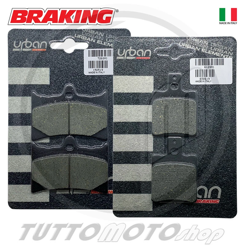 KIT PASTIGLIE FRENO ANT+POST BRAKING APRILIA RS 125 1998-2005 - Immagine 1 di 1