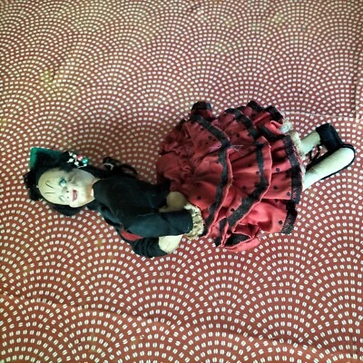 poupée ancienne, danseuse de Flamenco,1920 - Photo 1/3