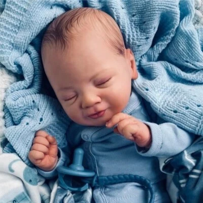 Muñeca bebé renacida de 19 pulgadas ya pintada con acabado cara sonriente muñeca bebé recién nacido Foto 1 de 4