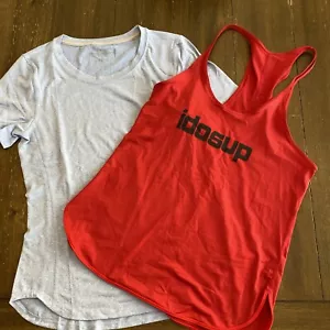 Women's Activewear Set 2 Tops Tank & T-Shirt Gym Outfit Workout Yoga Size M NWT - Picture 1 of 15