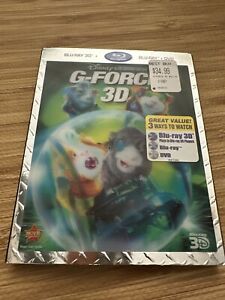 G-Force (Blu-ray 3D/Blu-ray/DVD 3-Disc Set, 2011 Disney) 3-D Slipcover VERY GOOD