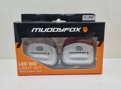 MUDDY FOX Bicicleta de Montaña Carrera Bicicleta LED Antorcha Delantera Trasera Juego Batería Foto 1 de 4