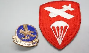 WWII Airborne Glider Command Patch &Troop Carrier Command DI Pin Lot Of 2 - Imagen 1 de 2
