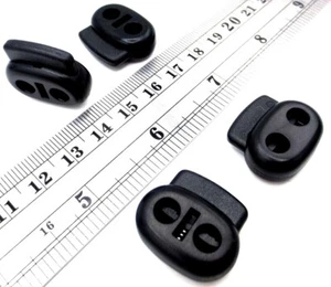 Draw String Slide Lock 2 Hole 3/16" Spring Loaded for Clothing Ball Bag PREMIUM - Picture 1 of 12