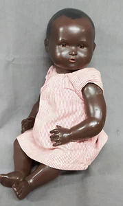 VINTAGE 1950’S SCHILDKRÖT AFRICAN/AMERICAN 12” JOINTED DOLL - TURTLE MARK 30/32. - Picture 1 of 24
