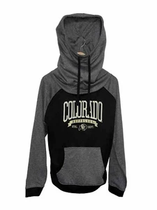 Champion Women Hoodie Colorado CU BuffalosNCAA Sweatshirt Gray/blacksize L - Picture 1 of 8