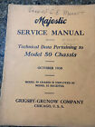 MAJESTIC Grigsby-Grunow model 50 chassis technical manual