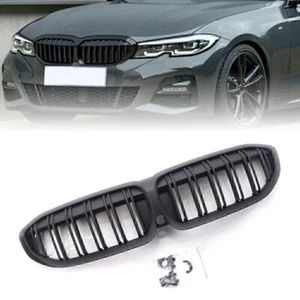 Doppellamellengrill für BMW 3er G20 2019-2022 Matt Schwarz Front Nieren Kühlergrill - Bild 1 von 10