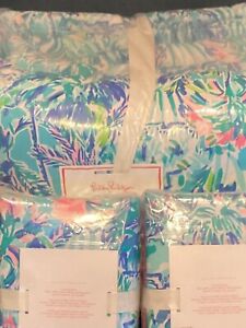 Lilly Pulitzer King Sized Comforter Set In Pineapple Party AUTHENTIC NWT