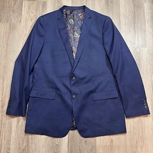 Johnny Bigg Herren Royal Diego Blau Strukturiert Stretch Anzug Sakko Blazer Gr. 46 L - Bild 1 von 10