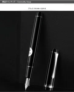 PILOT fountain pen FKVHN-12SR-B-SM custom HERITAGE 91 Black 14k No.5 rhodium - Picture 1 of 7