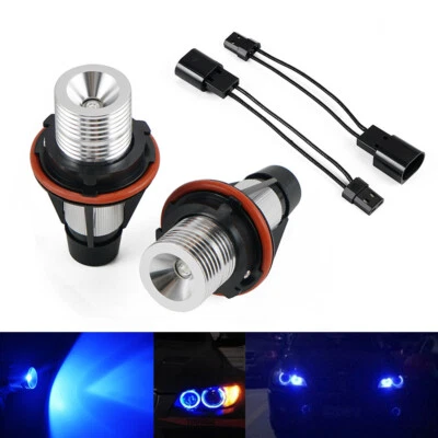 LED Angel Eyes Blue Halo Marker Light Bulbs For BMW 525i 530i 545i 550i M5 04-06 - Image 1 of 4