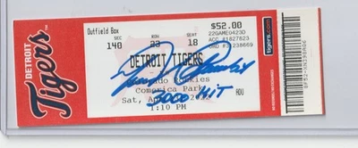 MIGUEL CABRERA DETROIT TIGERS SIGNED 3000th HIT TICKET STUB INSCRIBED MLB COA - Image 1 of 2