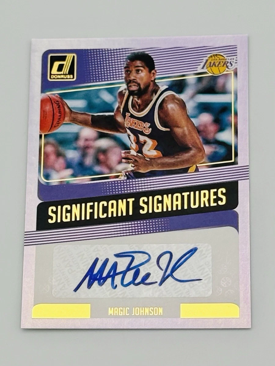 Magic Johnson Panini Autographed Basketball Trading Card Singles