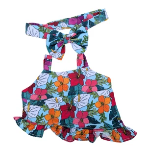 ROPA OSO DE PELUCHE - HAWAII Vestido Muu-Muu Verde - 8"/20cm CONSTRUYE un OSO DE PELUCHE - Imagen 1 de 5