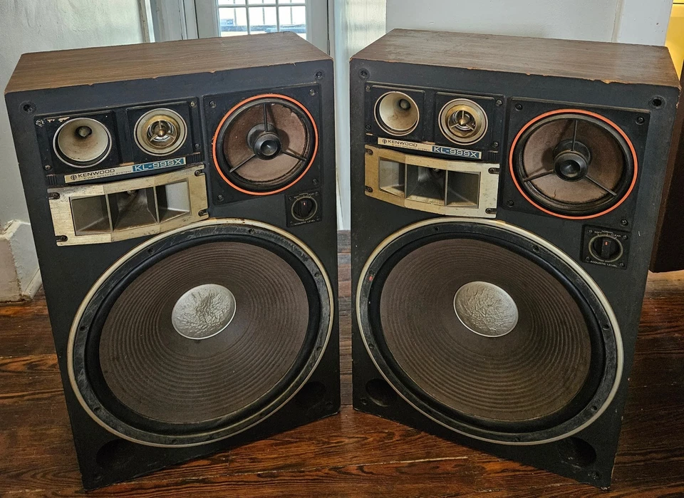 VTG Pair Of Kenwood KL-999X 5-Way Floor Speakers (Tested) - Image 1 of 4