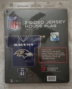 NFL Baltimore Ravens 2-seitiges Trikot Hausflagge 34" x 30" neu - Bild 1 von 4