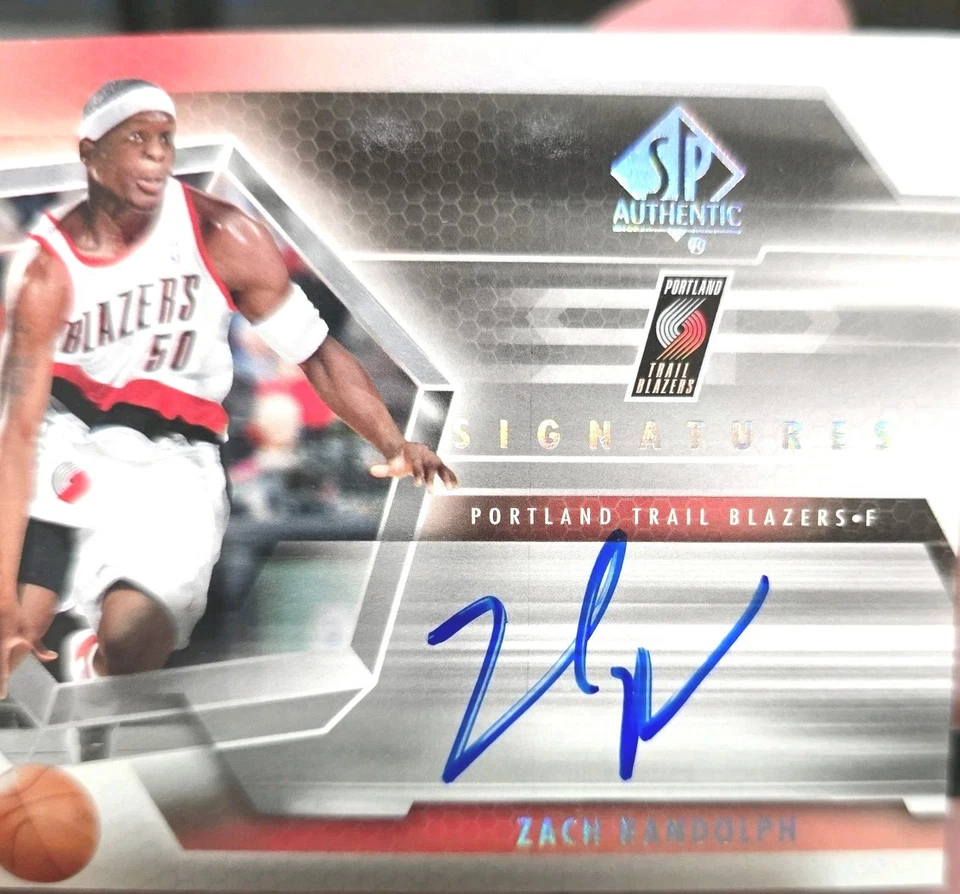 2004-05 SP Authentic Signatures Portland Trail Blazers Zach Randolph Oncard Auto - Image 1 of 4