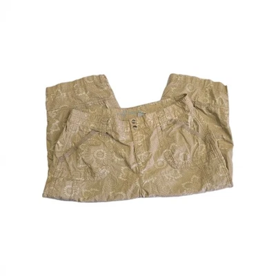 Брюки-капри женские Ruff Hewn с цветочным узором размер 8 коричневые с узором подсолнух легкие - Изображение 1 из 4