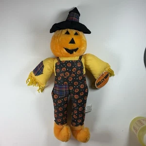 Kuddle Me Toys Halloween Jack-O-Lantern Kürbis Vogelscheuche Mann Plüsch Neu mit Etikett - Bild 1 von 13
