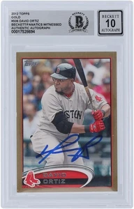 David Ortiz Red Sox Signed 2012 Topps Gold #506 #/2012 Beckett Fanatics 10 Card - Picture 1 of 3